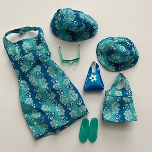 1999 Barbie & Kelly Fashion Avenue Island Vacation Clothes Summer Beach Vintage